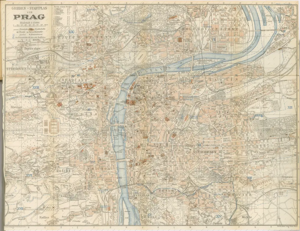 Grieben-Stadtplan von Prag