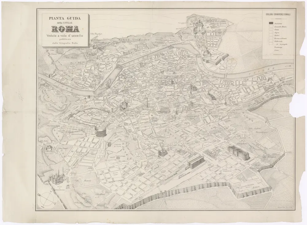 Pianta guida della citta di Roma