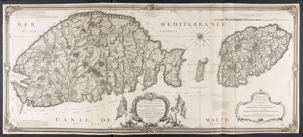 Carte générale de la principauté souveraine des isles de Malte et du Goze