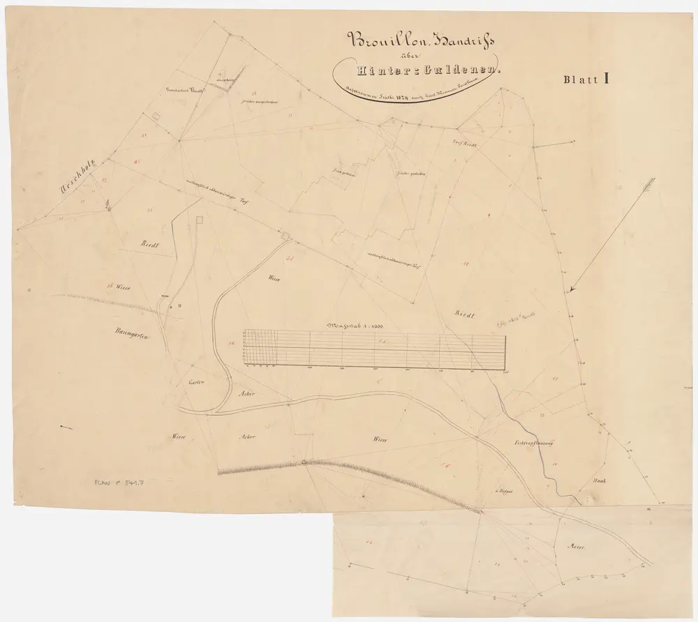 Maur, Herrliberg, Küsnacht, Egg: Staatswaldungen: Maur, Herrliberg, Küsnacht: Hinter Guldenen; Grundriss (Blatt I)