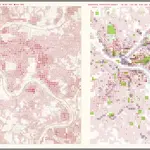 Pittsburgh. Residential Population Density; Industrial, Commercial; Large Institutional, Park, Institutional, Airport, Cemetery.