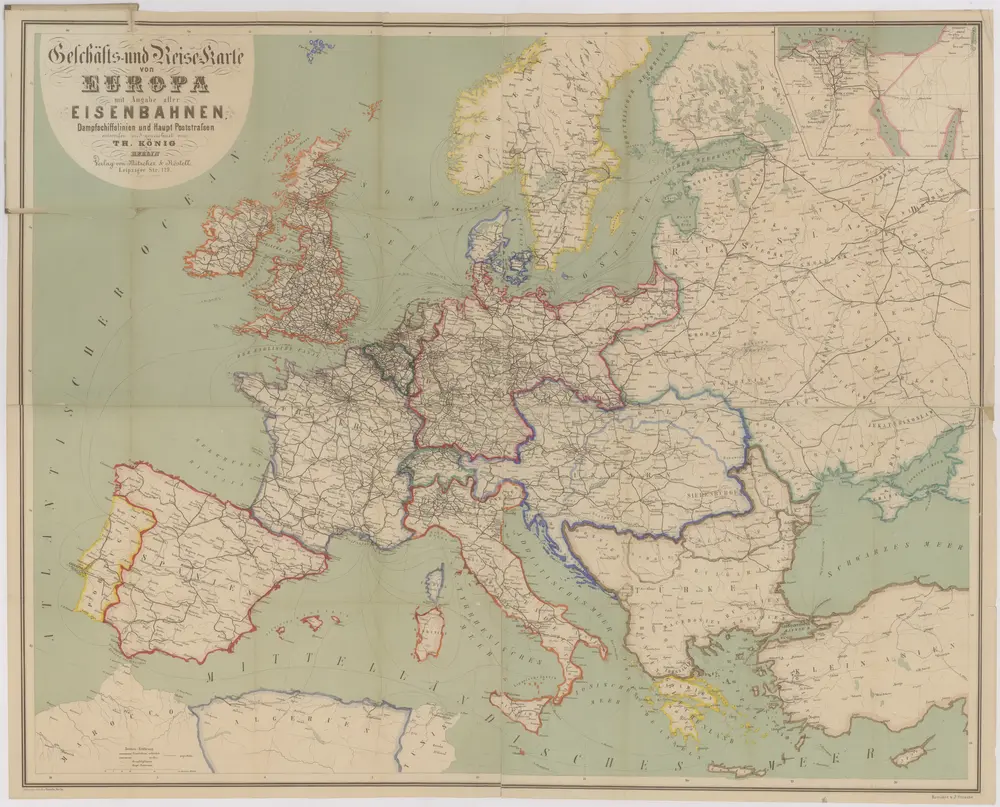 Geschäfts- und Reise-Karte von Europa