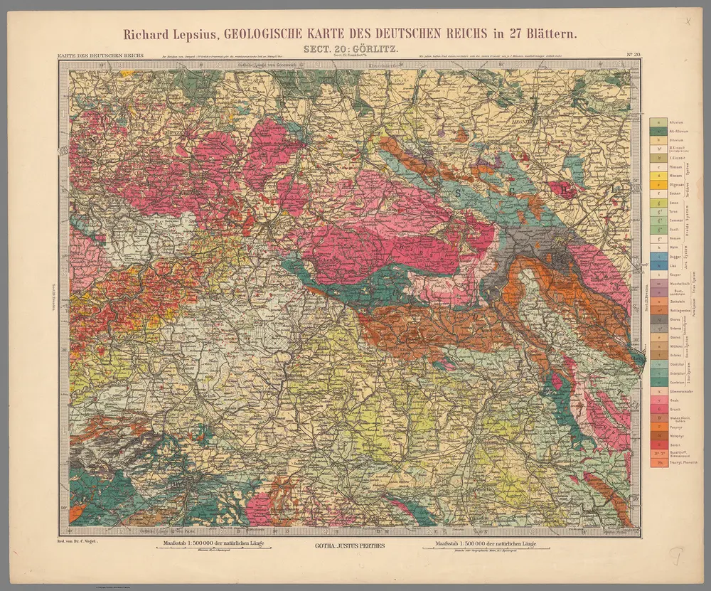 Sect.20: Gorlitz. No.20. Geologische Karte Des Deutschen Reichs