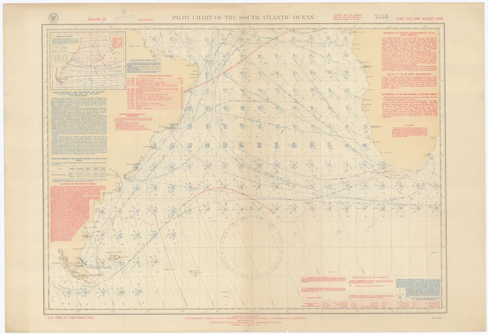 Pilot chart of the South Atlantic Ocean