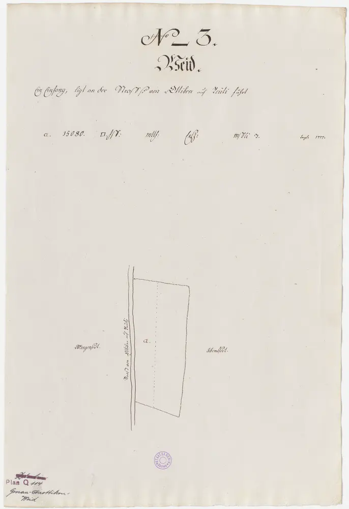 Gossau-Oberottikon, Nr. 3: Zehntengut Weid, an der Strasse von Ottikon nach Gossau gelegen; Grundriss