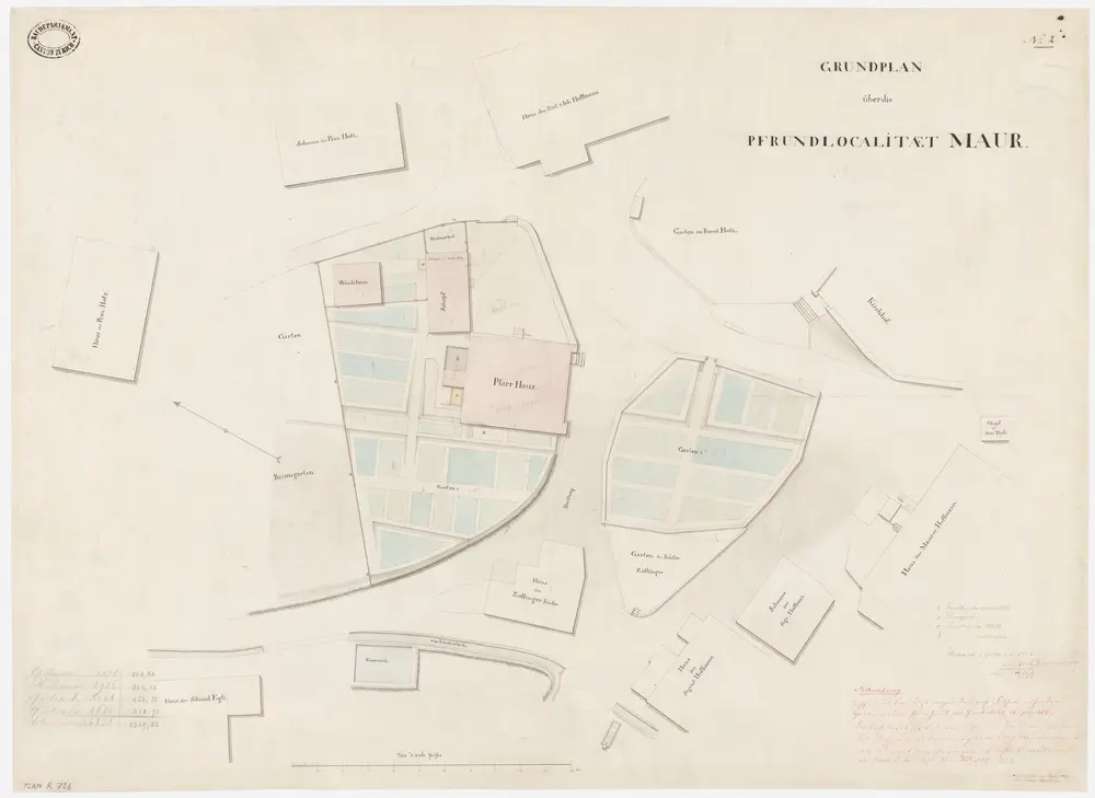 Maur: Pfrundlokalität mit Pfarrhaus; Grundriss (Nr.2)