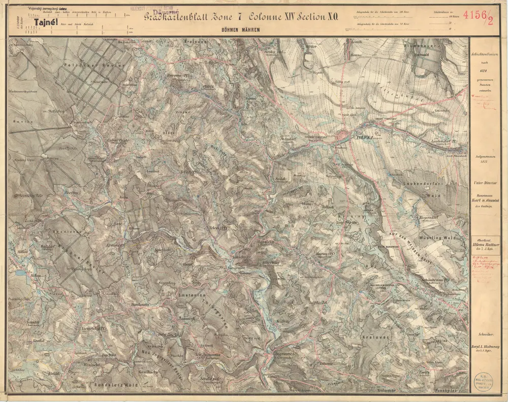 III. vojenské mapování - 1 : 25 000, mapový list 4156_2