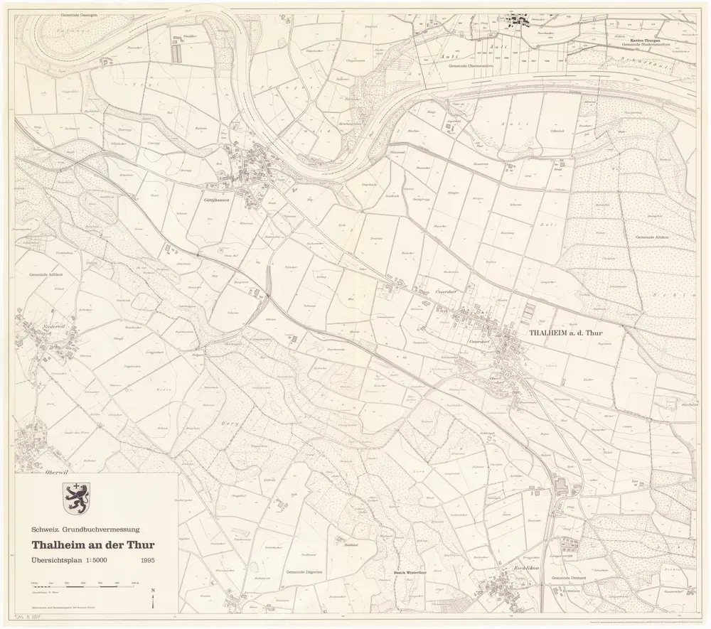 Thalheim an der Thur: Gemeinde; Übersichtsplan (Schweizerische Grundbuchvermessung)