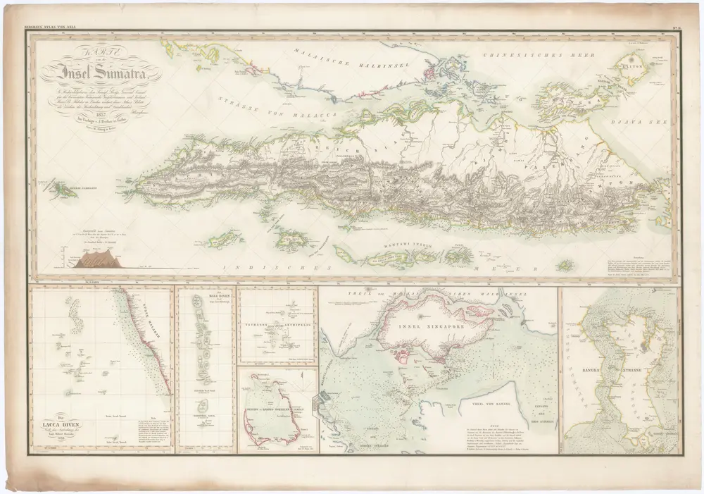 KARTE von der Insel Sumatra