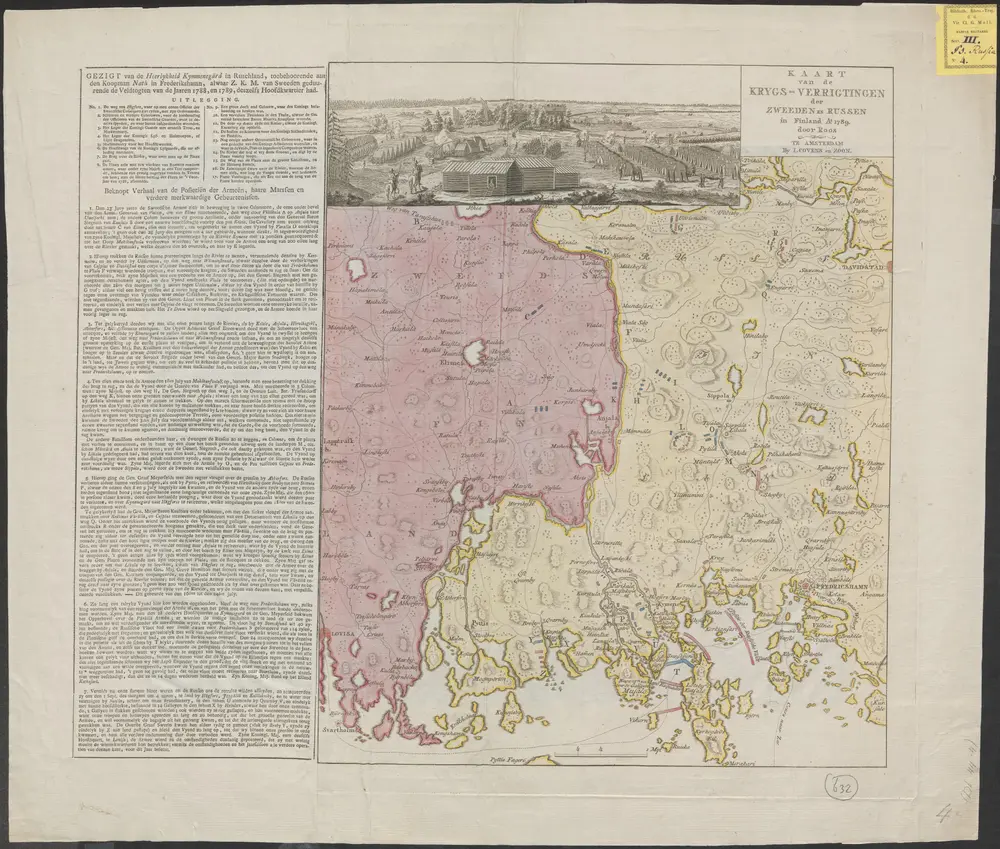 Kaart van de krygs-verrigtingen der Zweeden en Russen in Finland A°. 1789