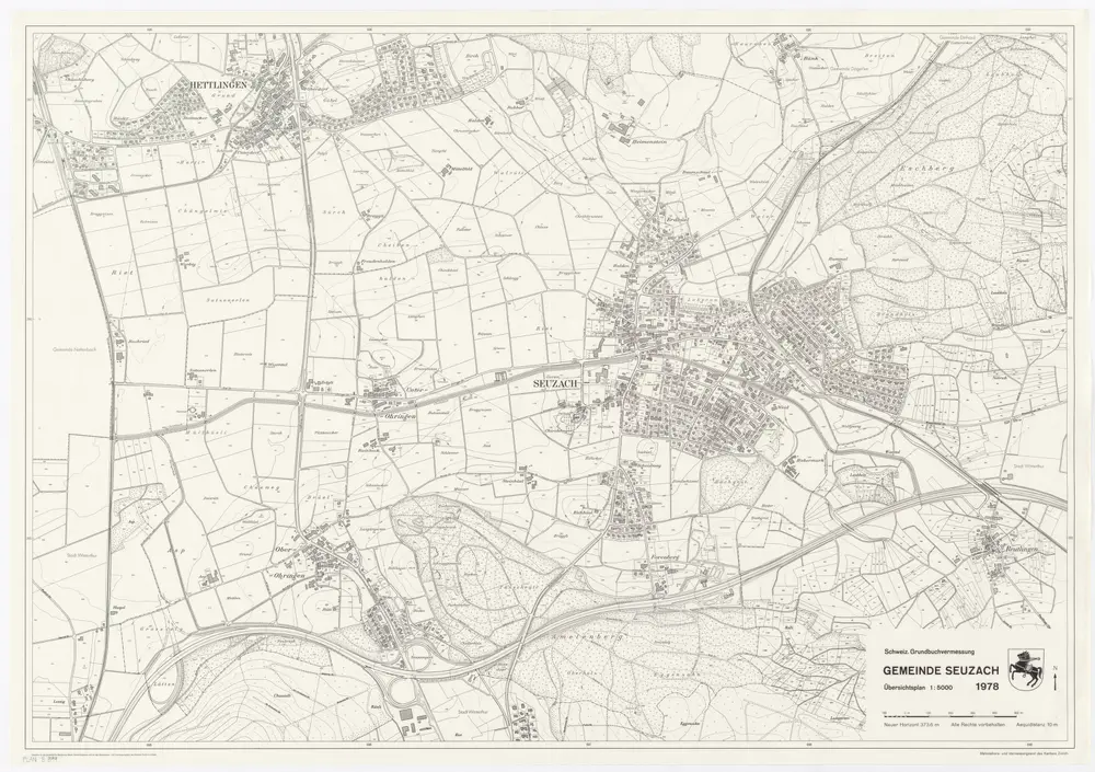Seuzach: Gemeinde; Übersichtsplan (Schweizerische Grundbuchvermessung)