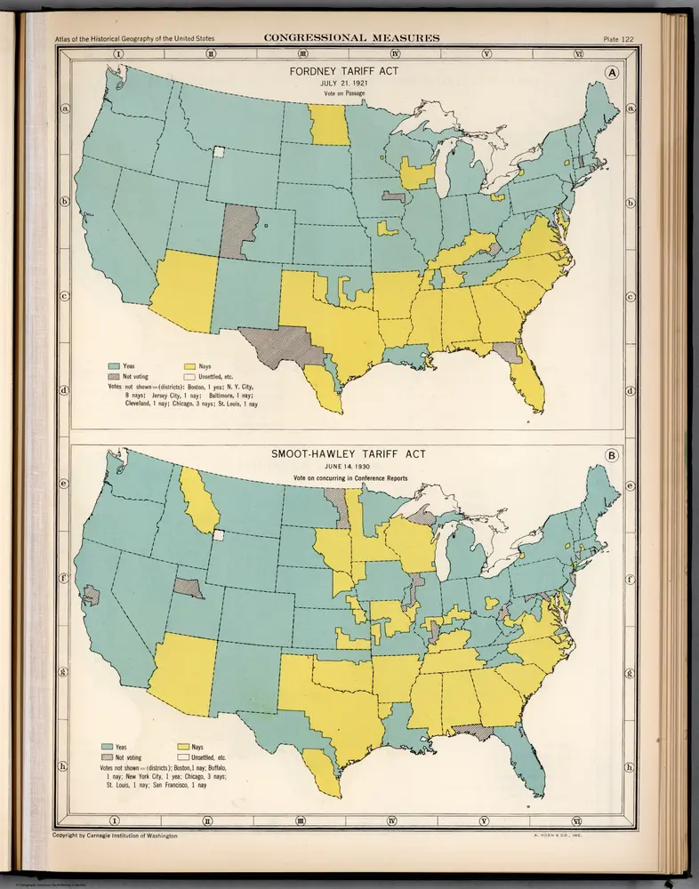 Plate 122.  Congressional Measures, 1921 - 1930