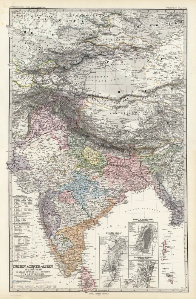 Composite: Indien, Inner-Asien in 2 Blattern.