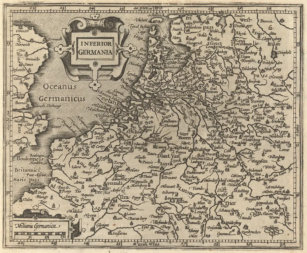 Inferior Germania [Karte], in: Atlas Minor, S. 330.