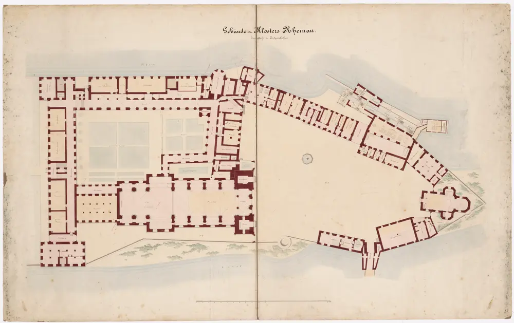 Kloster Rheinau: Erdgeschoss; Grundriss