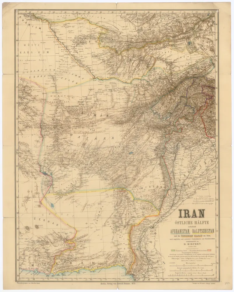 Iran Östliche Hälfte enthaltend Afghanistan, Balutschistan und die Özbeghischen Khanate am Oxus