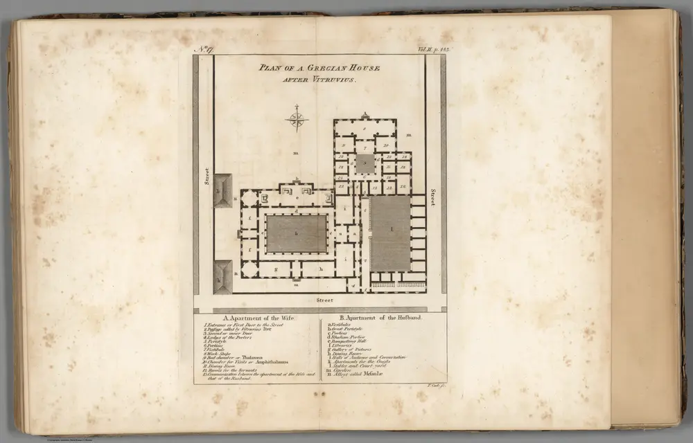 Plan of a Grecian house after Vitruvius. No. 17