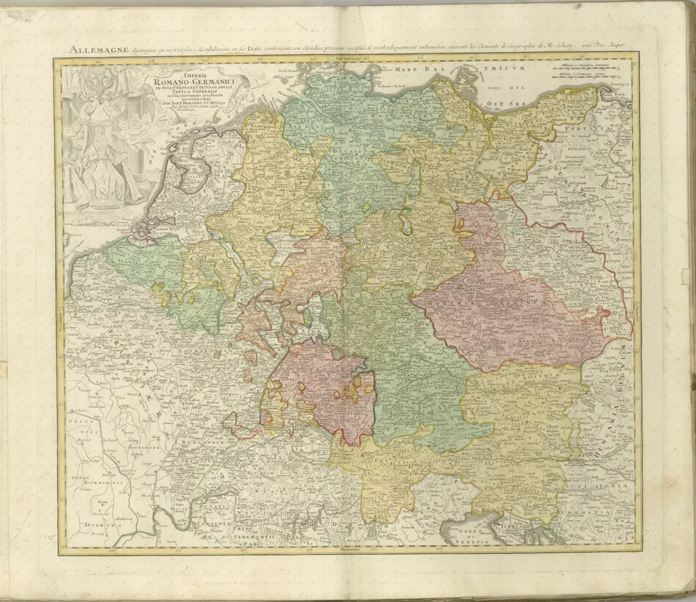 mapa z atlasu "Atlas compendiarius quinquaginta tabularum geographicarum Homannianarum :"