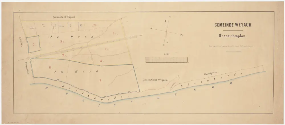 Weiach: Gemeindewaldung: Hard, Rihalden (Rheinhalde); Grundriss