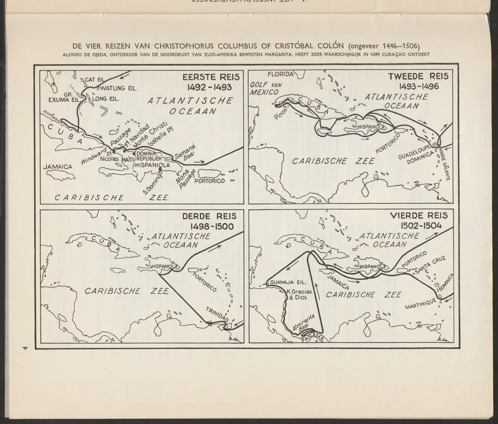 De vier reizen van Christophorus Columbus of Cristóbal Colón : Vierde Reis 1502-1504