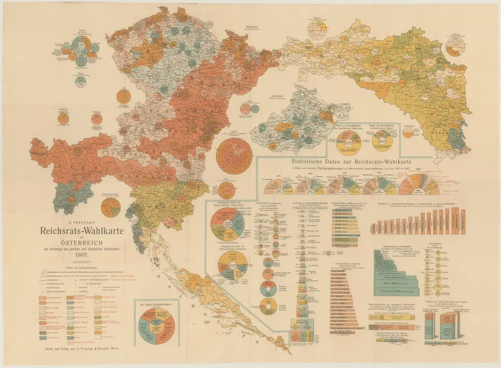 G. Freytag's Reichsrats-Wahlkarte von Österreich