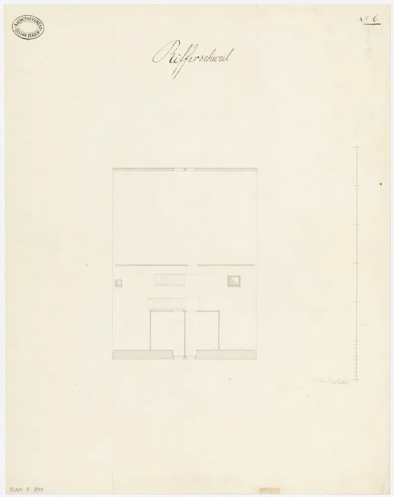 Rifferswil: Pfarrhaus, Dachgeschoss; Grundriss (Nr. 6)