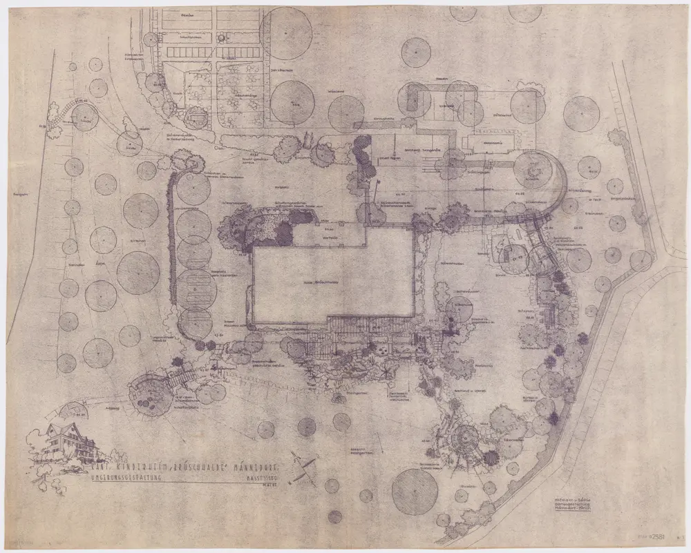 Männedorf: Kinderheim Brüschhalde, Umgebungsgestaltung; Situationsplan