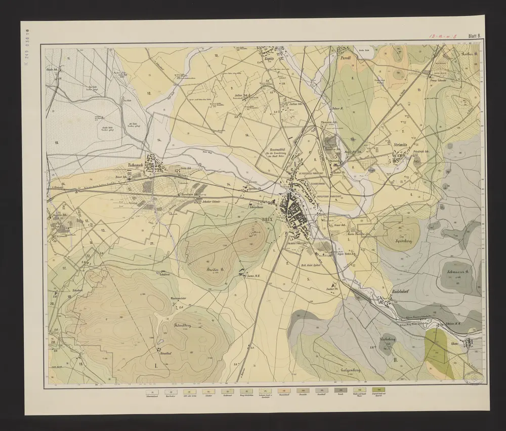 Geologische und Gruben-Revier-Karte des Kohlenbeckens von Teplitz-Dux-Brüx