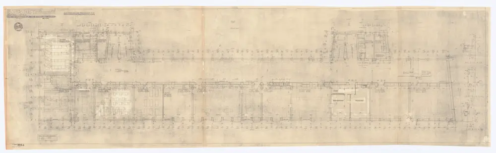 Kantonsschule Hottingen (Abteilung II der Töchterschule der Stadt Zürich), Hauptbau: Grundrisse: 1. Stock; Grundriss