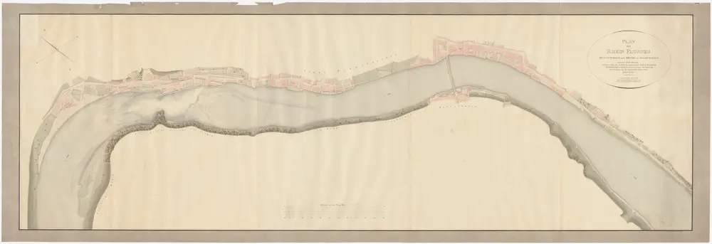 Feuerthalen, Schaffhausen: Rhein von oberhalb bis unterhalb der Rheinbrücke in Schaffhausen; Situationsplan (Rhein-Gebiet Nr. 4)