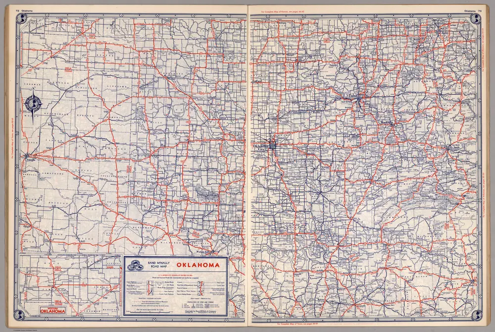 Road map of Oklahoma