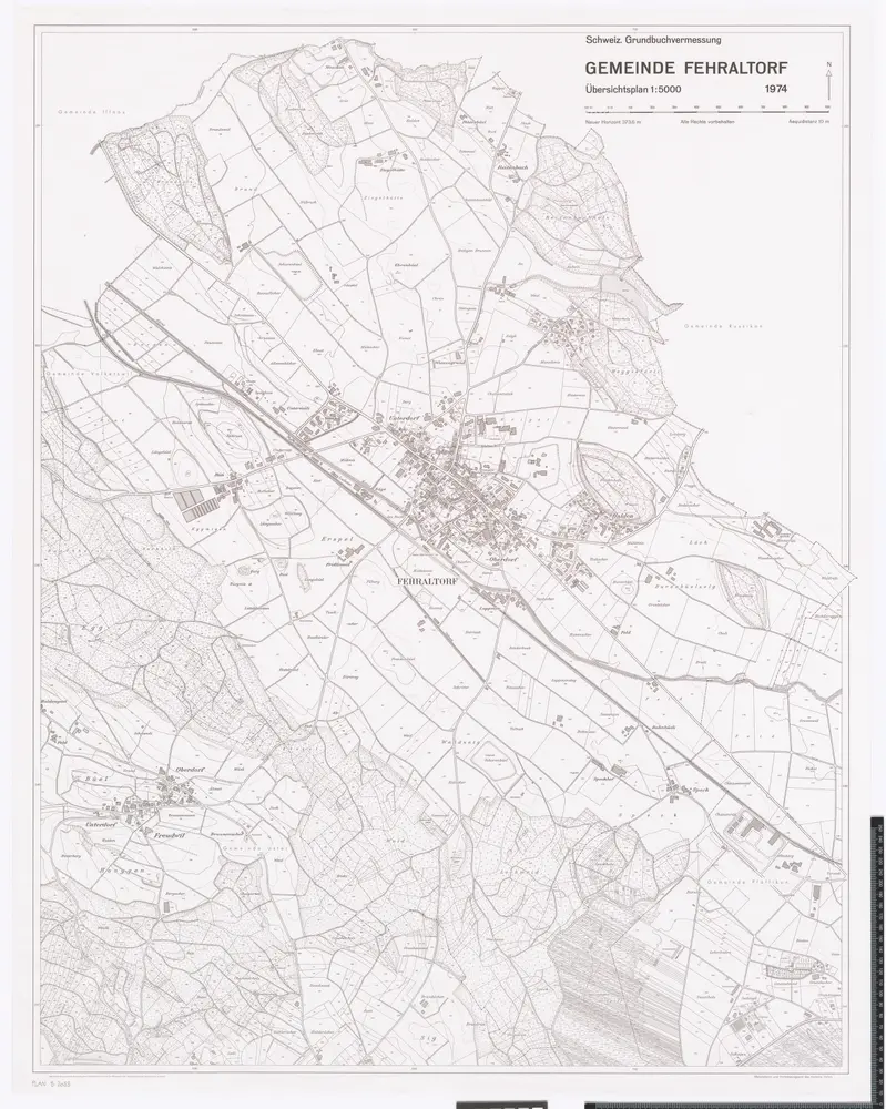 Fehraltorf: Gemeinde; Übersichtsplan (Schweizerische Grundbuchvermessung)