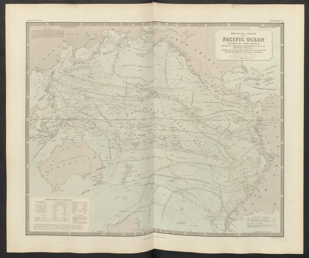 Physical Chart of the Pacific Ocean