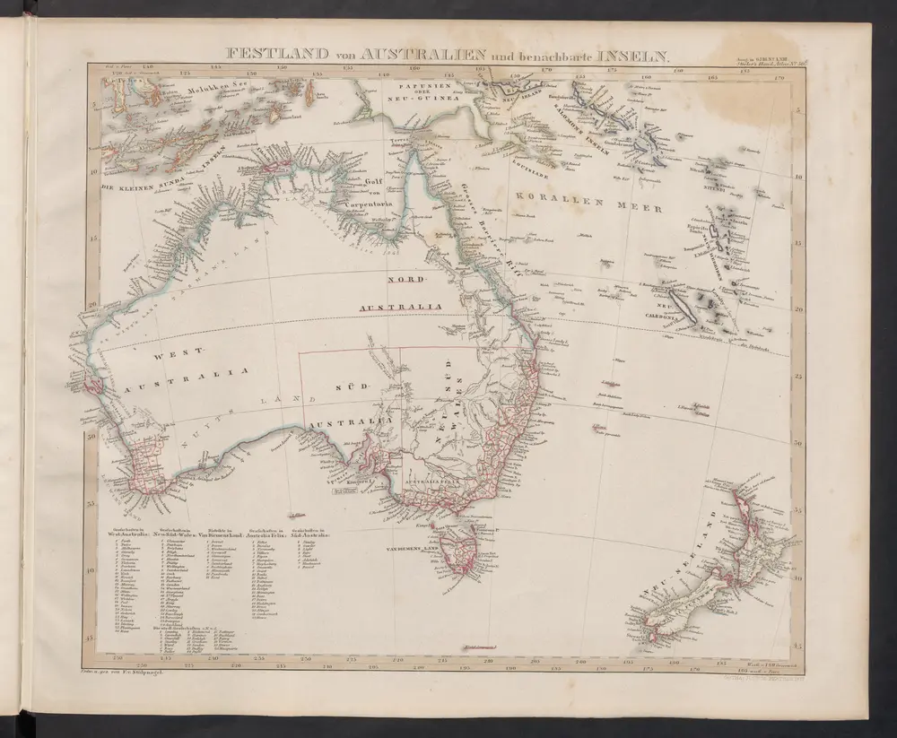 Festland von Australien und benachbarte Inseln