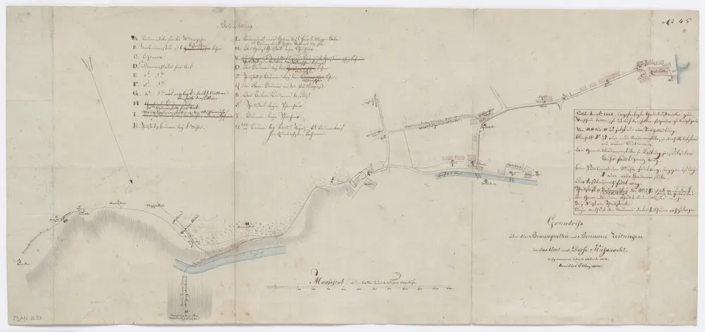 Küsnacht: Brunnenquellen und Brunnenleitungen in das Amt und Dorf; Grundriss (Nr. 49)