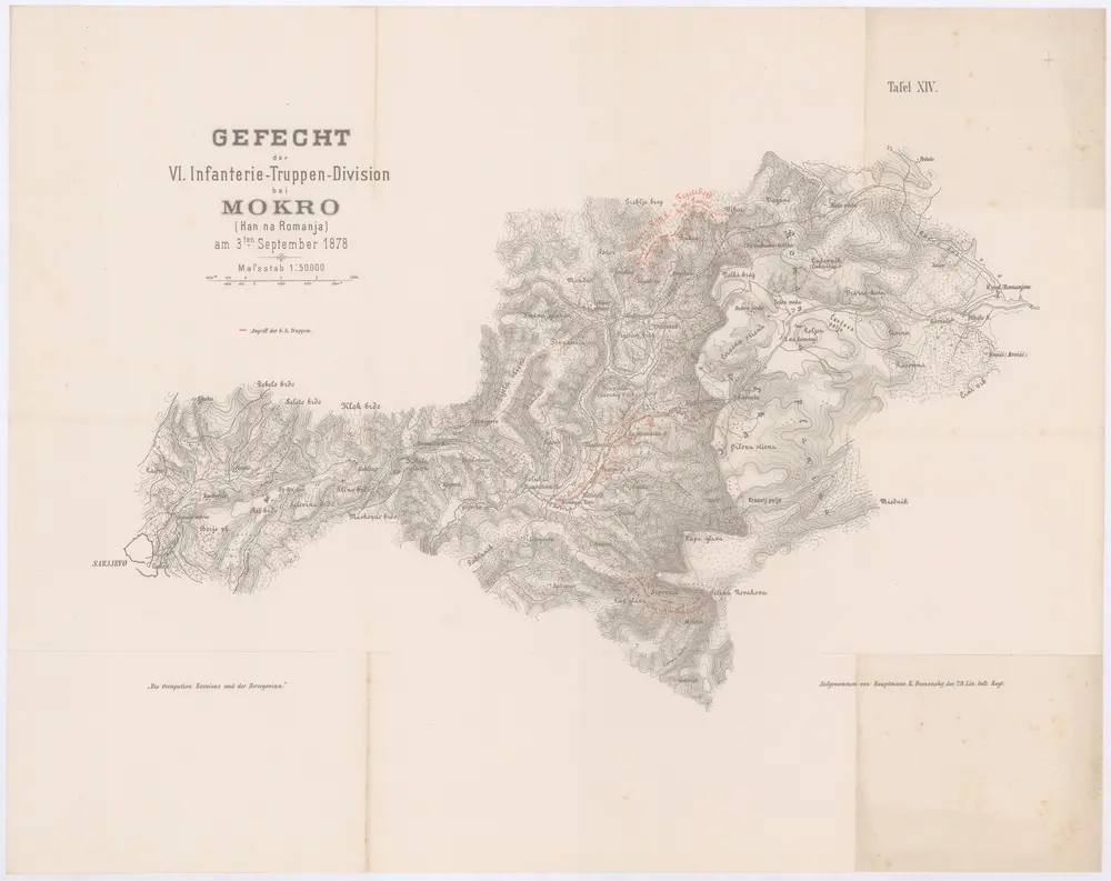 Gefecht der VI. Infanterie-Truppen-Division bei Mokro (Han na Romanja) am 3ten September 1878