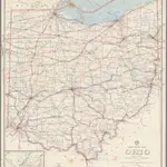 Post Route Map of the State of Ohio Showing Post Offices ... July 15, 1949.