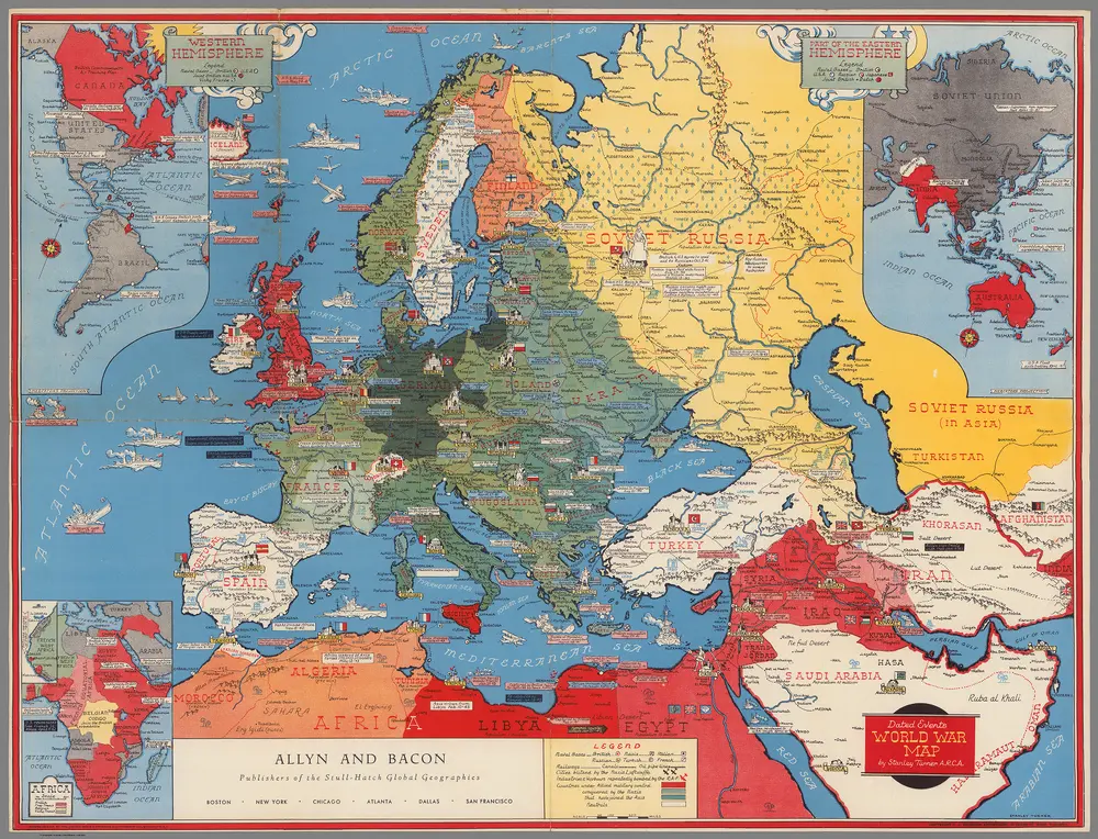 Dated events, World War map by Stanley Turner