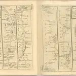 mapa z atlasu "The Roads through England delineated or, Ogilby ́s Survey, Revised, Improved, and Reduced to a Size portable for the Pocket By John Senex F, R, S. Being an Actual Survey of all the Principal Roads of England, And Wales, Distinctly laid down on one hundred "