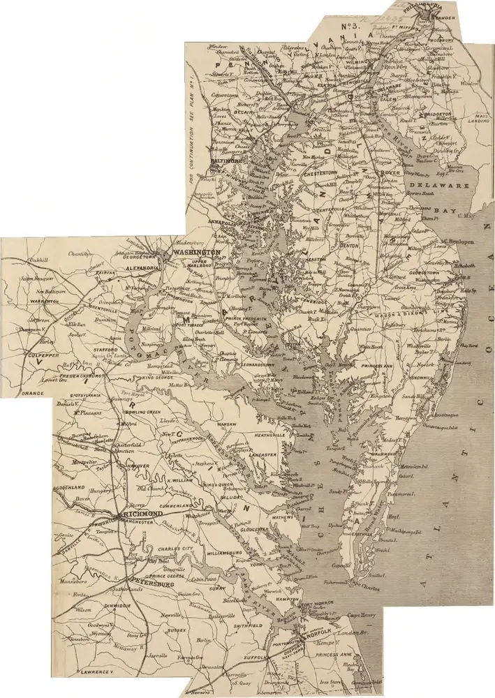 Strategic War Points of the United States no.3: the country round the Chesapeake and the Potomac to Washington