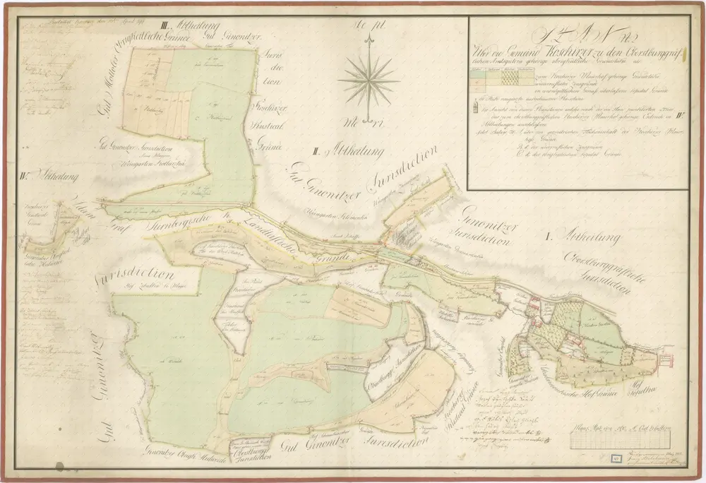 Plan No. 2. Über die Gemeide Koschizer…