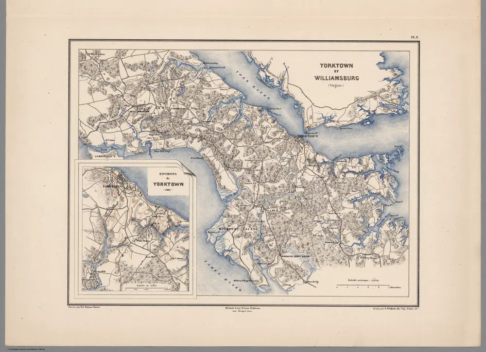 Planche X.  Yorktown et Williamsburg (Virginia).