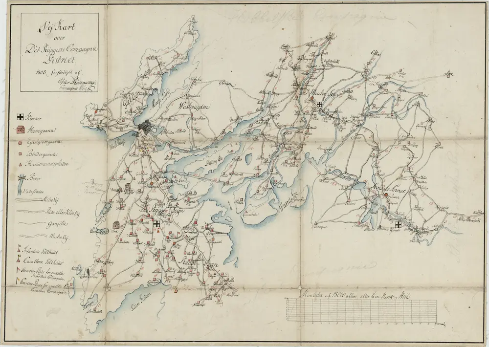 Kartblad 9- Vej-Kart over det Ryggiske Compagnie District; versjon 1