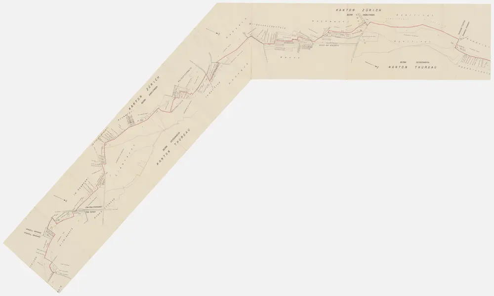 Grenze zwischen den Kantonen Zürich und Thurgau bei Trüllikon; Grundriss (Nr. 145-160)