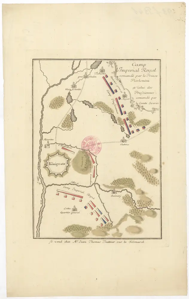 Camp imperial royal comandé par le prince Picolomini et celui des Prussiennes comandé par le comte Swerin