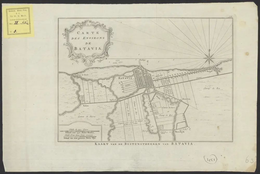 Carte des environs de Batavia