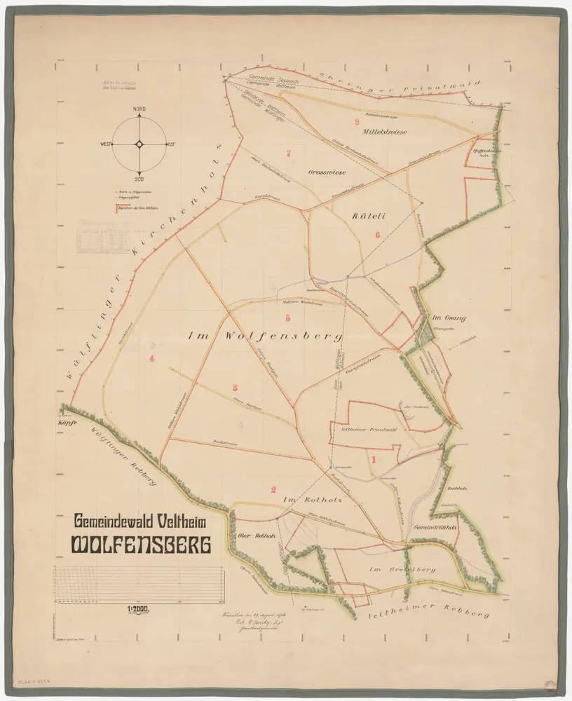 Veltheim, Wülflingen: Gemeindewaldung Veltheim: Veltheim: Wolfesberg (Wolfensberg); Grundriss