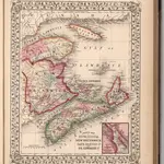 County map of Nova Scotia, New Brunswick, Cape Breton Id., and Pr. Edward's Id.