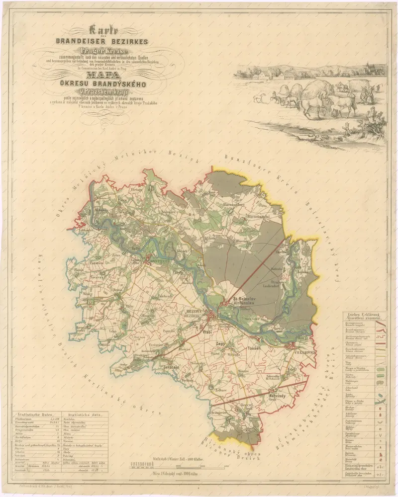 Soubor map okresů Pražského kraje