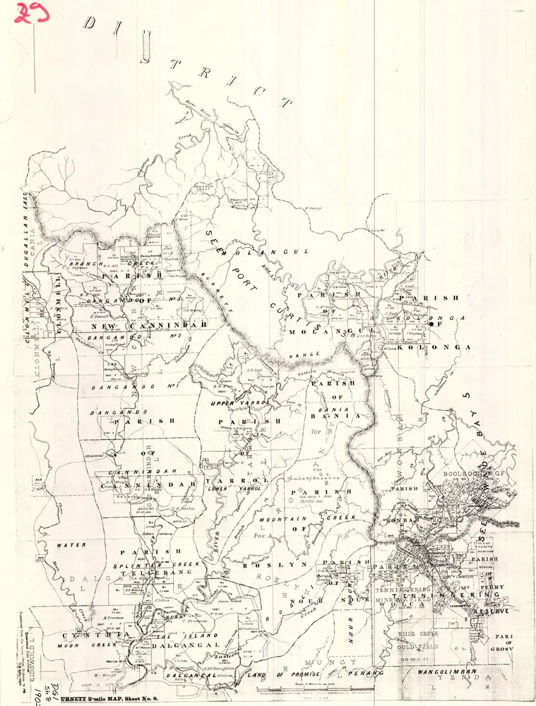 Burnett 2 Mile map DG1 series sheet 8